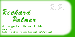 richard palmer business card